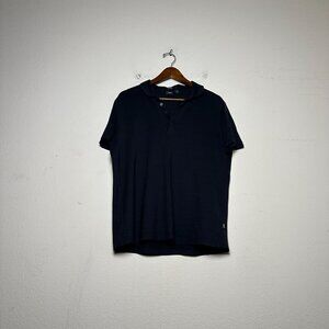 Hugo Boss Prep Designer Polo Shirt Short Sleeve Men L Regular Fit Black Casual